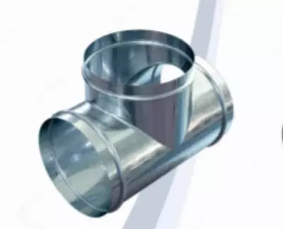 Тройник прямой т-образный для круглого воздуховода - Цена по запросу