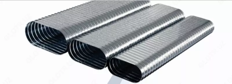 Спирально-навивные плоско-овальные воздуховоды с ребро жесткости - по запросу