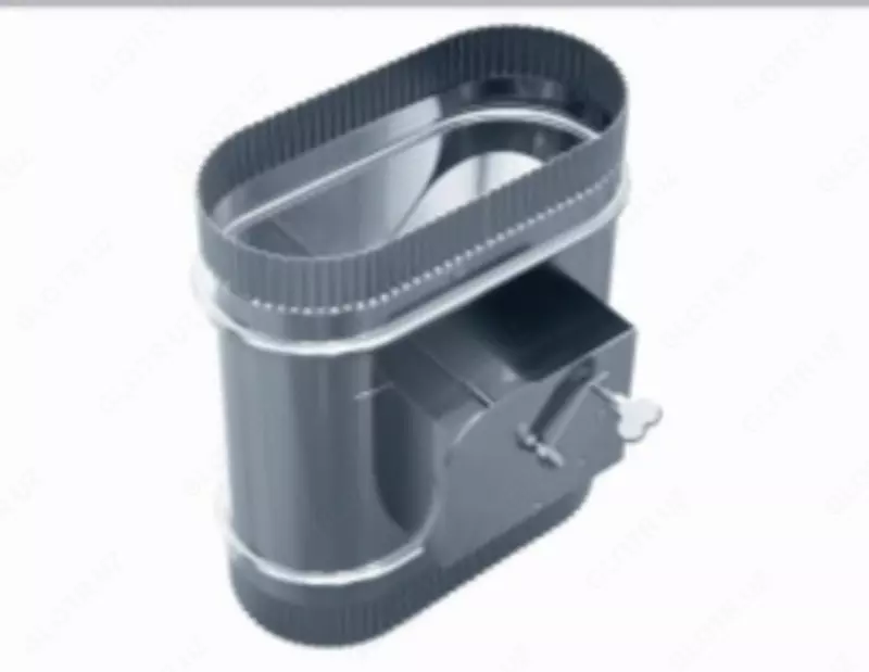 Дроссель-клапан для плоско-овальных воздуховодов