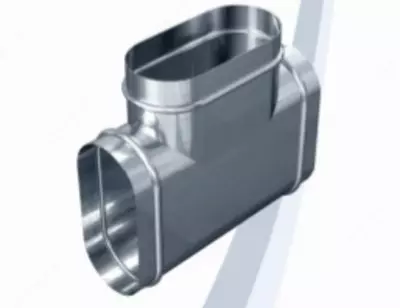 Тройник прямой т-образный для плоско-овальных воздуховодов - Цена по запросу