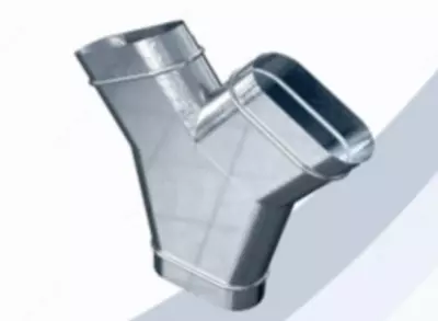 Тройник Y-образный для плоско-овальных воздуховодов