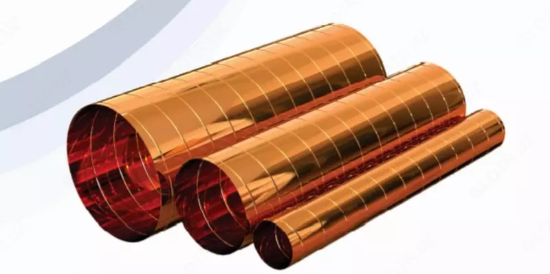 Воздуховоды круглые спирально-навивные из меди - по запросу