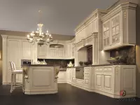   Кухонная мебель (рассрочка) Классическая кухня из  Крашенный шпон