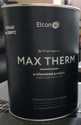 Термостойкая эмаль +1000С Elcon Max Therm черная матовая в Ташкенте - 91 700 сум / кг.