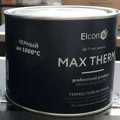 91 700 сум / кг. Термостойкая эмаль +1000С Elcon Max Therm черная матовая в Ташкенте
