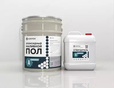 Двухкомпонентный эпоксидный наливной пол "EZOTEK"