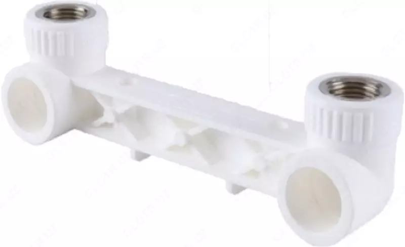 Двойной отвод с настенным креплением В/Р ∅ 25х1/2 (усиленный)