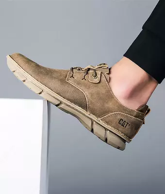 Мужские кожаные туфли мокасины Cat Caterpillar Emanate