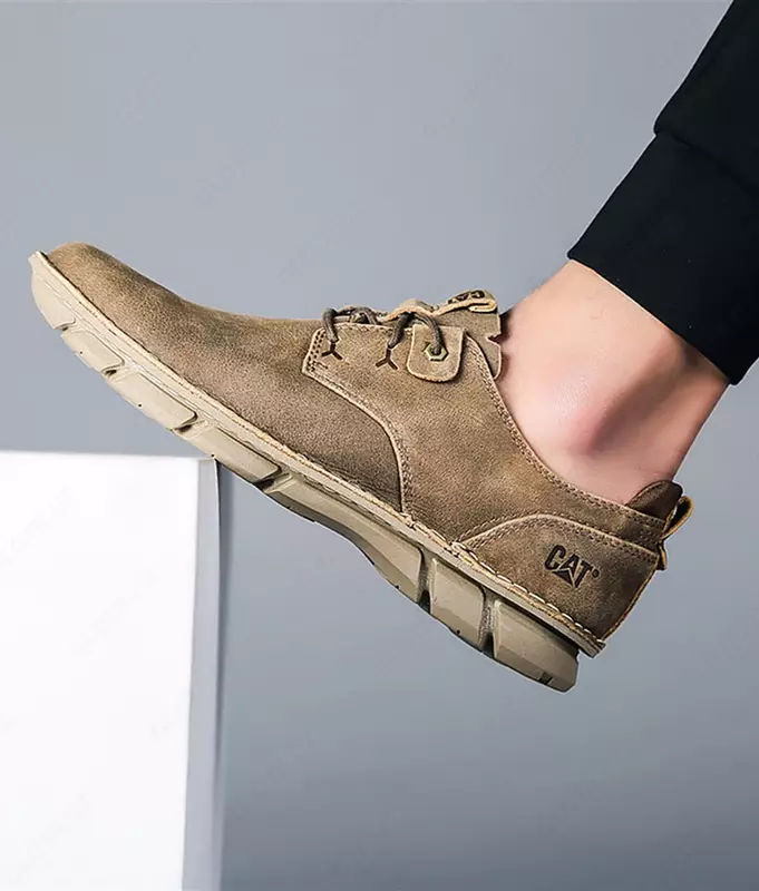 Мужские кожаные туфли мокасины Cat Caterpillar Emanate