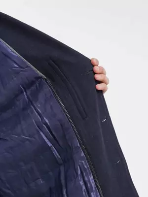 Мужское шерстяное темно-синее полупальто Blend Ambitious Только в розницу