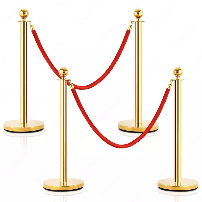 Президентские стойки канатные Золотые декоративные стойки