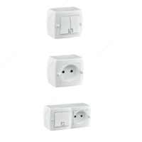 Розетка 1-ый с/з с крышкой "OCTANS" (104-010107-118)