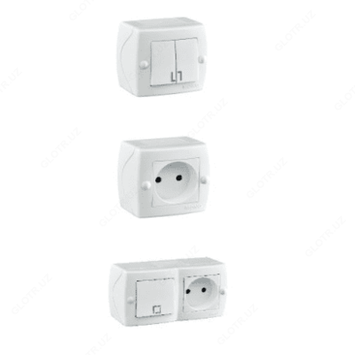 Розетка телефон "OCTANS" (RJ11 cat3) + компьютер (RJ45 cat6) 104-010104-132 - 57 420 сум / шт.