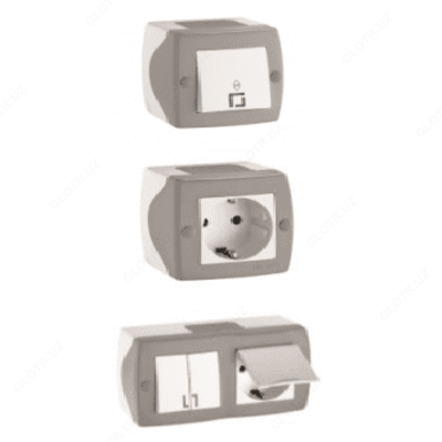 Выключатель 1 клав. "OCTANS" серый