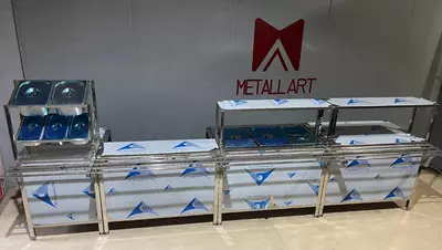 Линия мармит для раздачи питания из нержавейки