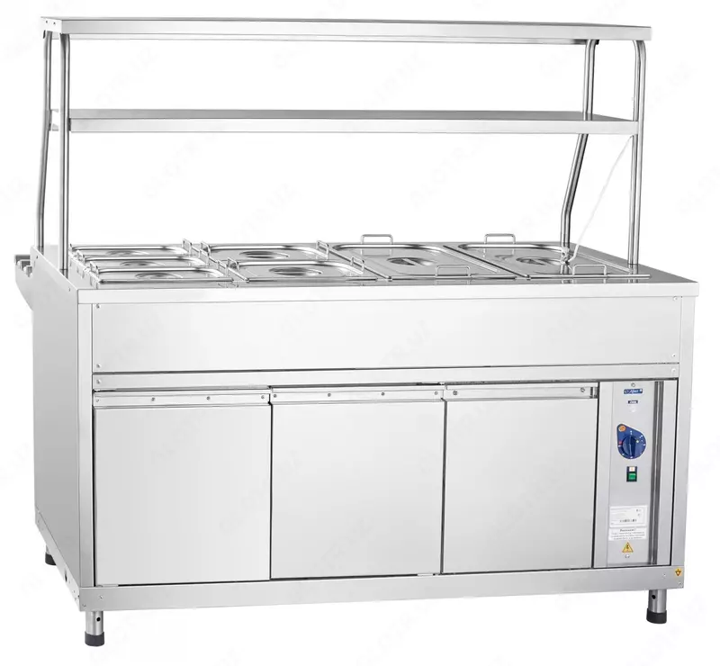 Линия мармит для раздачи питания из нержавейки - Раздаточные мармиты