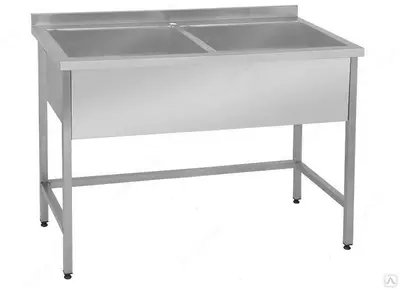 Ванна моечная цельнотянутая 2-х секционная 1100х600х850