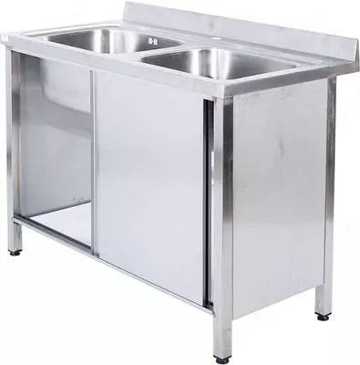 Ванна моечная цельнотянутая 2-х секционная 1100х600х850 - 2 576 000 сум / шт.