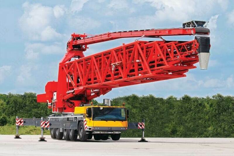 Телескопический ленточный транспортер TELEBELT TB 200 на 5-осном крановом шасси LIEBHERR LMT 1220