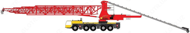 Телескопический ленточный транспортер TELEBELT TB 200 на 5-осном крановом шасси LIEBHERR LMT 1220 - по запросу