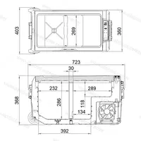Alpicool - Aвтомобильный Alpicool T36 (36L). Двухкамерный