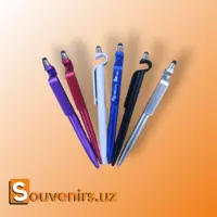 Глянцевая ручка со стилусом и подставкой для телефона