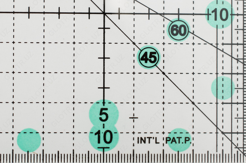 Линейка для пэчворка Aurora 15х15 см - 110 000 сум
