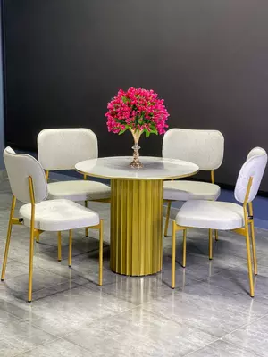 4 kishilik yumshoq o‘rindiqli stol va stul to‘plami - 2 881 221.6 so'm / dona