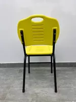 Стул с металлическим каркасом и пластиковым сиденьем (желтый) - 239 264.6 сум