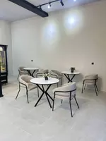 Комплект мебели для кафе и офисов (стол  2 стула) Unique Mebel Модель № 016 (Белый/черный)