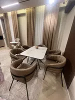 Ovqatlanish xonasi va oshxona mebellari toplami (stol  6 ta stul) Unique Mebel Model № 023 (Kappuchino/qora)