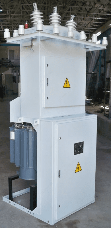 KTPS-40 /10 (6) / 0,4-U1 KV-A tipidagi to'liq transformator podstansiyasi, RLND tipidagi ajratgich bilan
