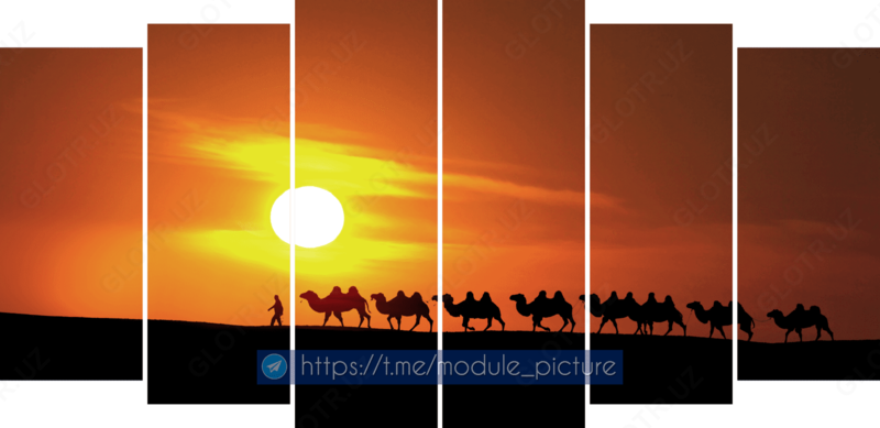 Модульная картина из стекла