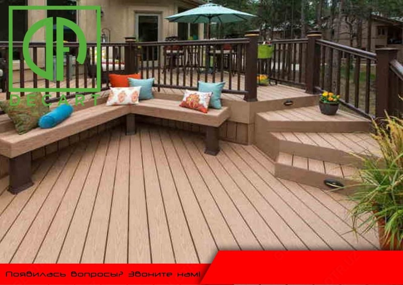 Террасная доска из натурального дерева качественное пол из дпк