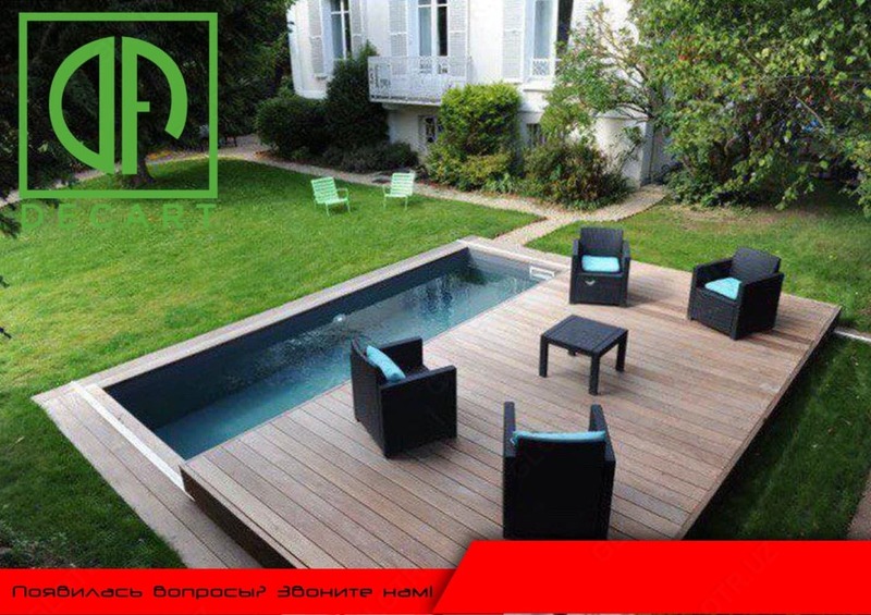 Decart Decking taxta pollari va devorlaridan WPC pardasi