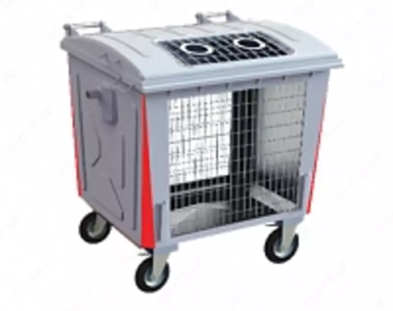 Мусорный контейнер КМТ-1100П для стеклянных и полиэтиленовых бутылок