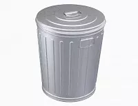 Оцинкованный стальной мусорный бак