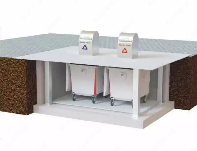 по запросу Подземная мусорная система с подъемной платформой УПК-4