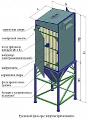 Рукавный фильтр для очистки воздуха - Цена по запросу