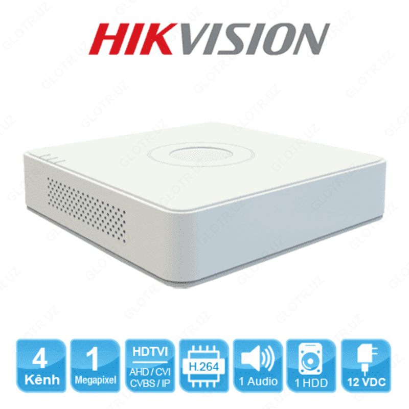 Turbo HD видеорегистратор Hikvision DS-7104 HGHI-F1 (S) - от {0} сум