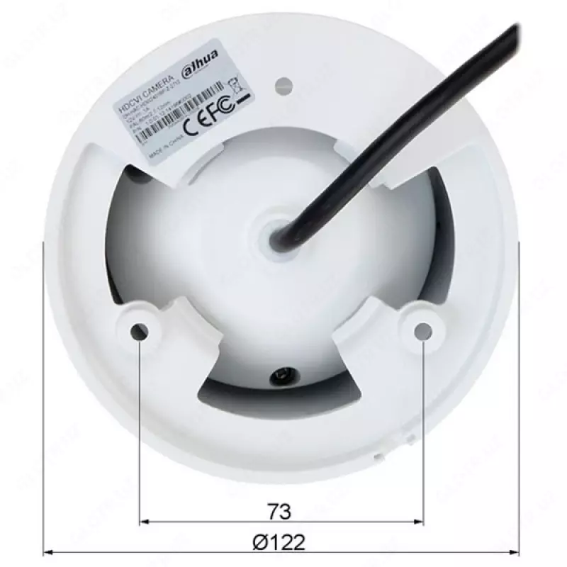 Купольная HDCVI камера Dahua DH-HAC-HDW2401RP-Z-27135 для видеонаблюдения Оптом и розница