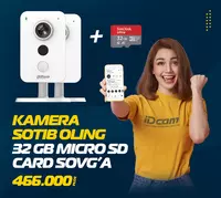 Акция камера видеонаблюдения Dahua Wi-Fi IPC-K22P + 32gb microcard