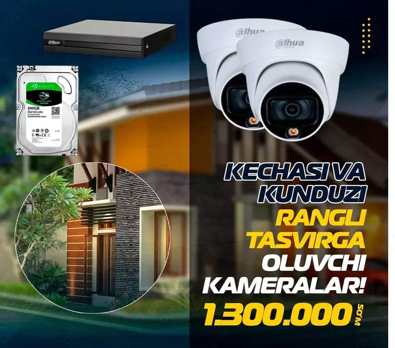 Maxsus taklif Dahua to&#39;liq rangli kuzatuv kamerasi to&#39;liq to&#39;plam bilan