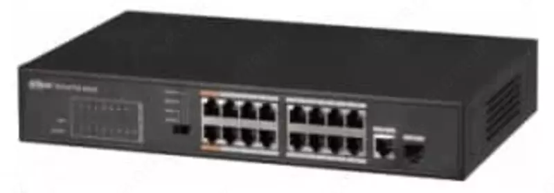 16-ти портовый коммутатор DAHUA DH-PFS3117-16ET-135 (16-PoE коммутатор-SWITCH) - от {0} сум
