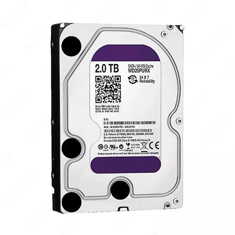 Диск для видеонаблюдения DAHUA WD - Purple - HDD - 2 Tb (Оригинал) - от {0} сум