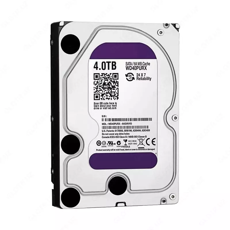 Диск для видеонаблюдения DAHUA WD - Purple - HDD - 4 Tb (Оригинал) - от {0} сум