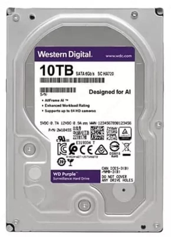 Диск для видеонаблюдения DAHUA WD - Purple - HDD - 10Tb (Оригинал)