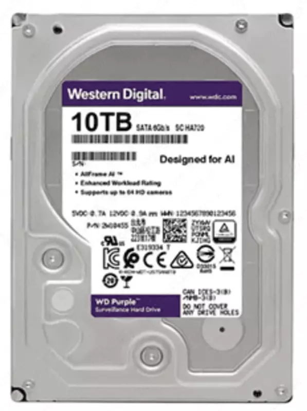 Диск для видеонаблюдения DAHUA WD - Purple - HDD - 10Tb (Оригинал) - от {0} сум