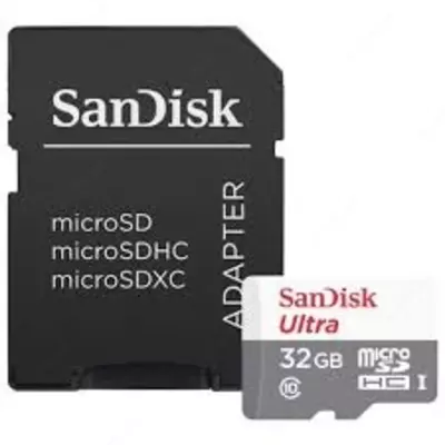 Карта памяти SanDisk MicroSD 32GB Class 10 Ultra - 100 000 сум / шт.