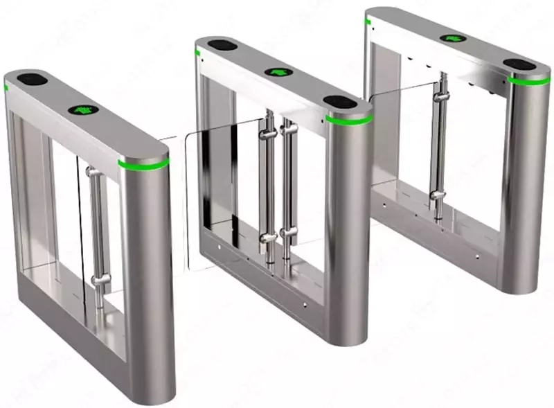 Турникет"ТРИПОД" - ПОРТАЛ - ES3012-2 Стеклянный "APOLLO " (два прохода)